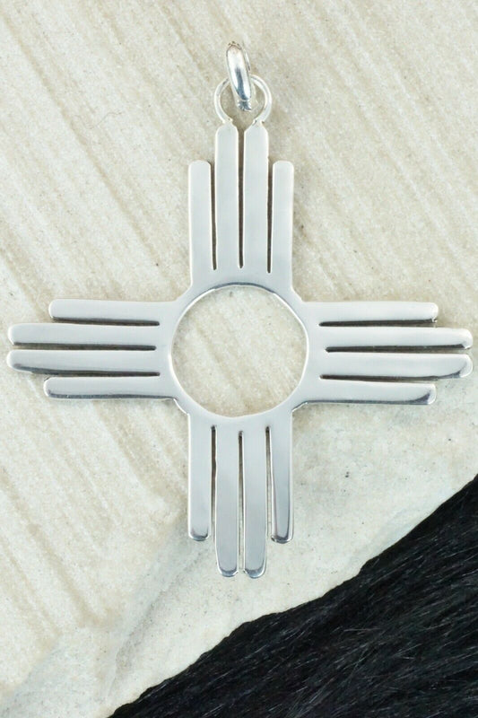 Sterling Silver Zia Pendant - Thomas Valencia