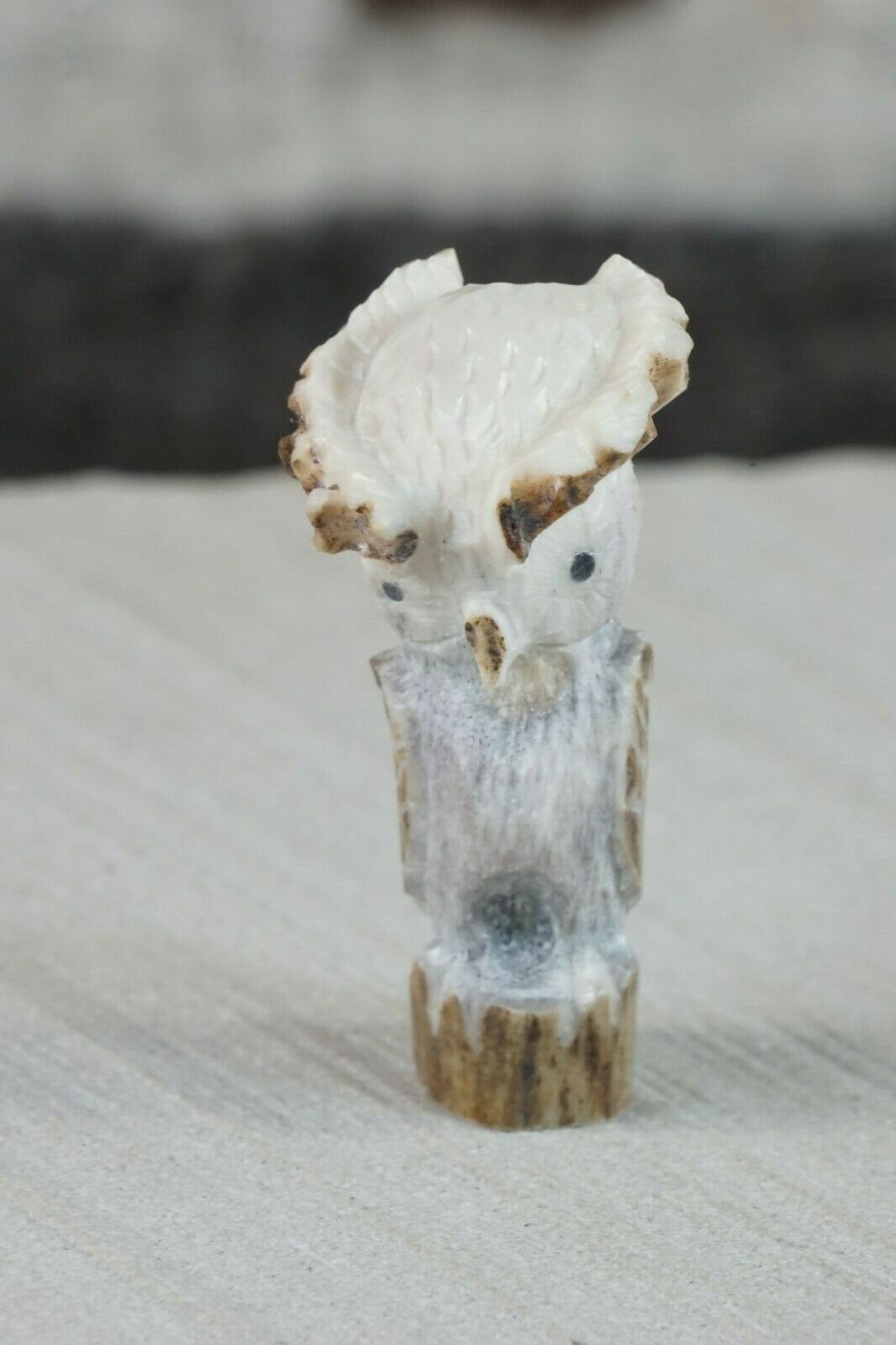 Owl Zuni Fetish Carving - Chris Peina - High Lonesome Trading