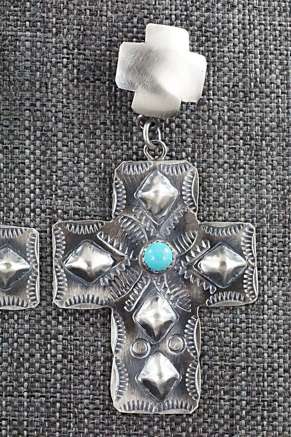 Turquoise & Sterling Silver Earrings - Gabrielle Yazzie