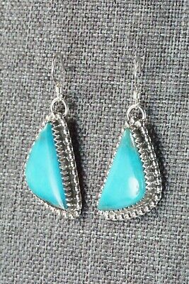 Turquoise & Sterling Silver Earrings - Alvin Joe