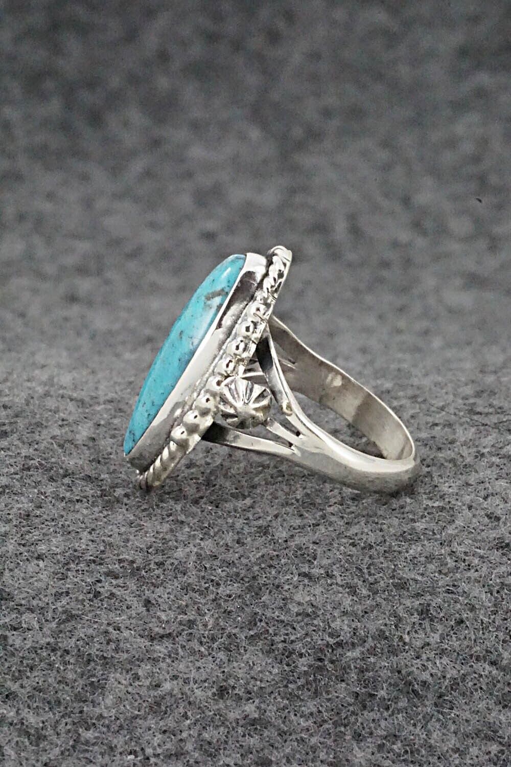 Turquoise & Sterling Silver Ring - Samuel Yellowhair - Size 6