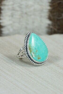 Navajo Turquoise and Sterling Silver Ring - Tom Dinetso - Size 4.5