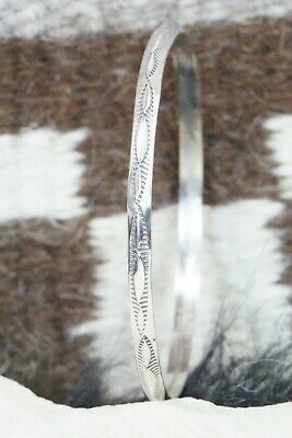Navajo Sterling Silver Bangle Cuff - Elaine Tahe