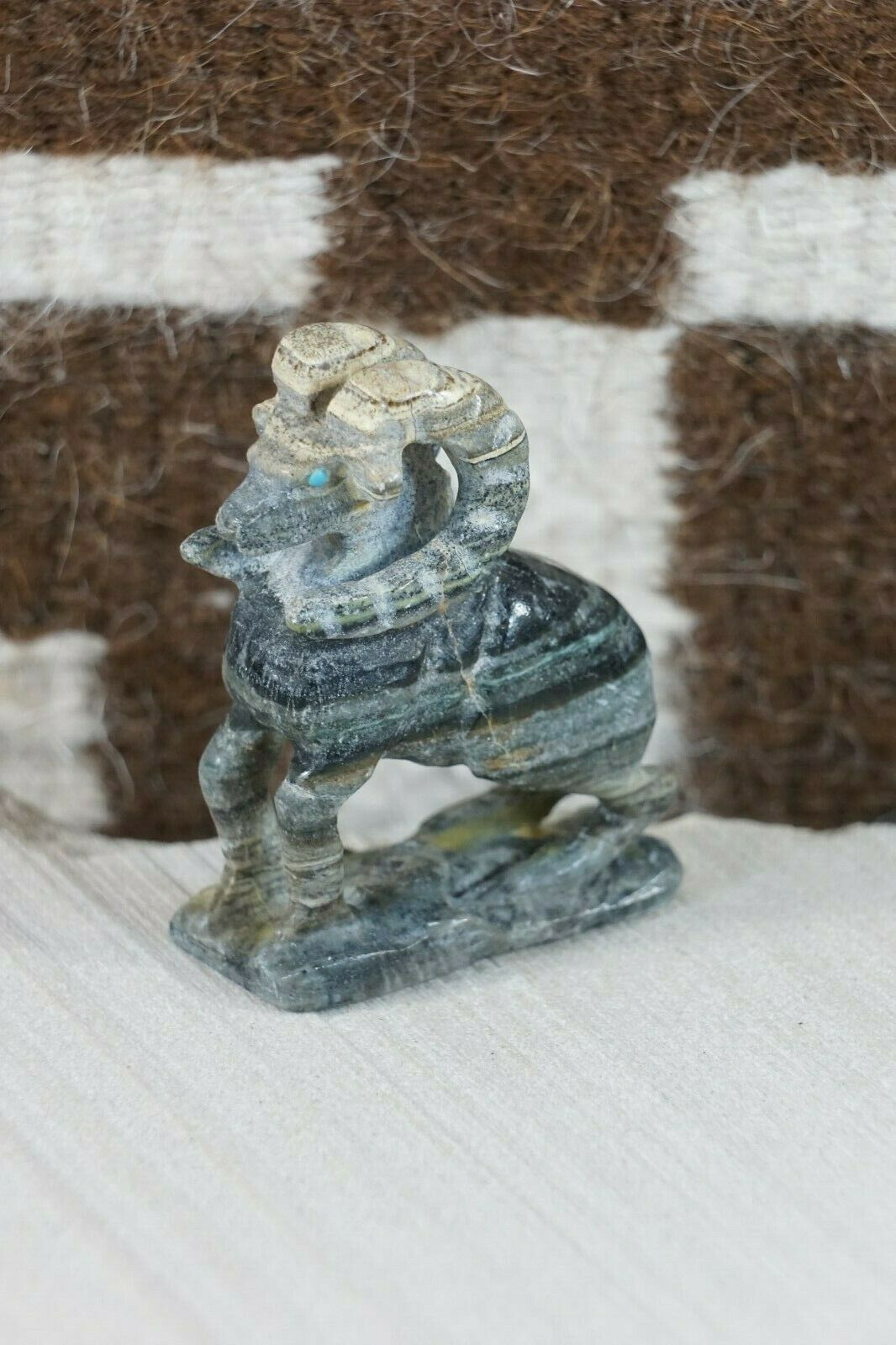Ram Zuni Fetish Carving - Jerrold Lahaleon - High Lonesome Trading