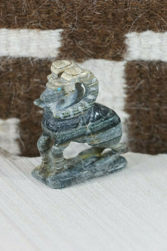 Ram Zuni Fetish Carving - Jerrold Lahaleon - High Lonesome Trading