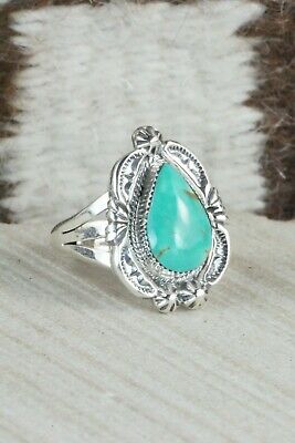 Turquoise & Sterling Silver Ring - Irvin Tsosie - Size 9.25