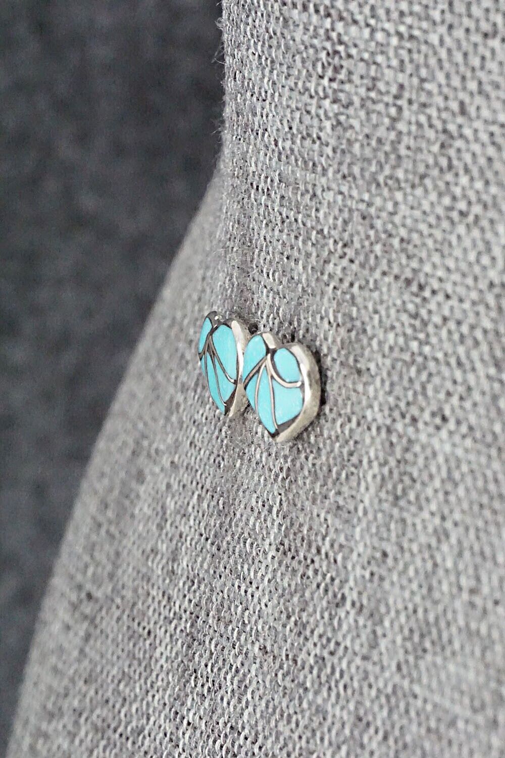 Turquoise & Sterling Silver Earrings - Thurza Leekya