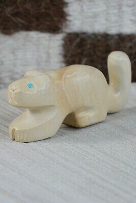 Mountain Lion Zuni Fetish Carving - Gordon Poncho - High Lonesome Trading