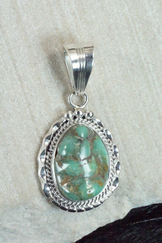 Turquoise & Sterling Silver Pendant - Samuel Yellowhair