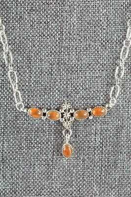 Coral & Sterling Silver Necklace - Loretta Smith