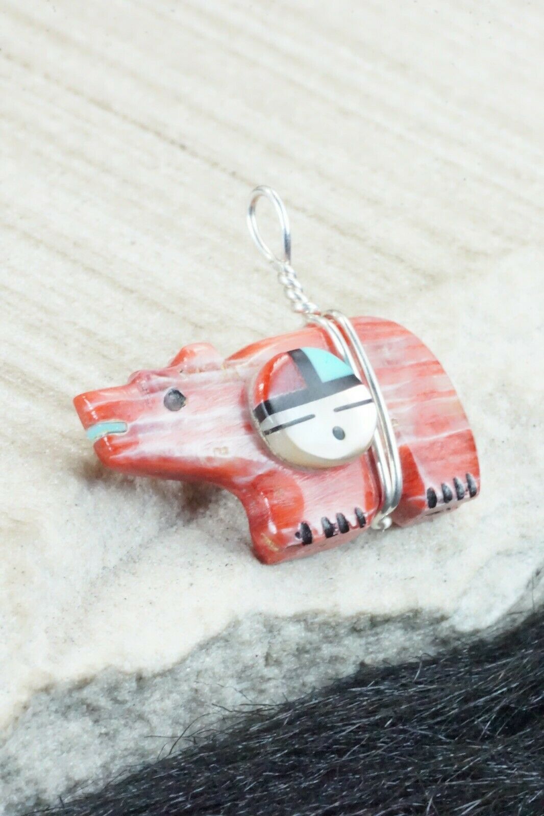 Spiny Oyster & Sterling Silver Pendant - Darrin Boone