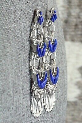 Lapis & Sterling Silver Earrings - Stewart Nakatewa