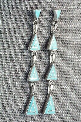 Turquoise & Sterling Silver Earrings - Priscilla Lonjose