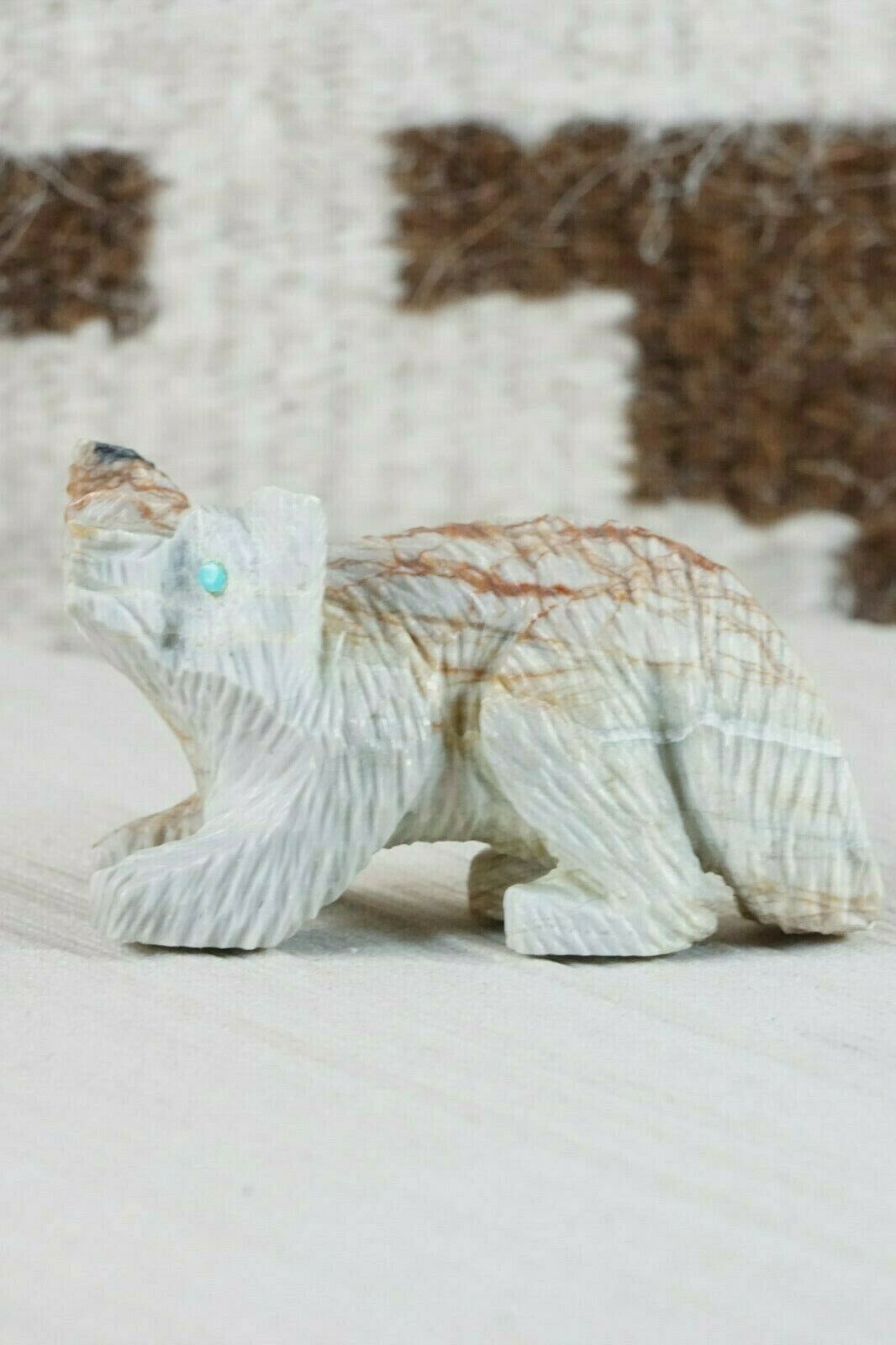 Wolf Zuni Fetish Carving - Ben Kaamasee - High Lonesome Trading