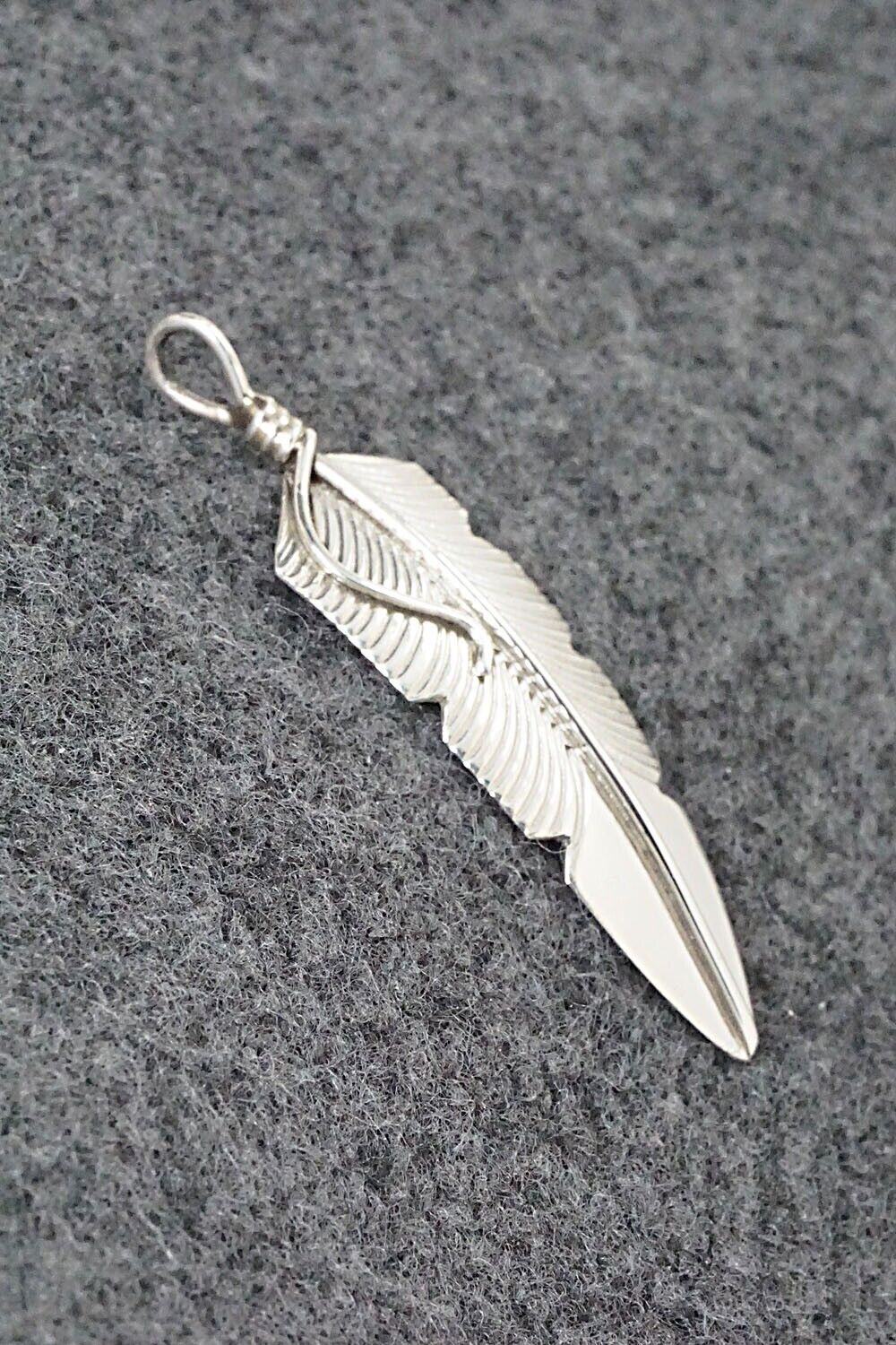 Sterling Silver Feather Pendant - Chris Charley