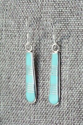Turquoise & Sterling Silver Earrings - Valentino Laate - High Lonesome Trading