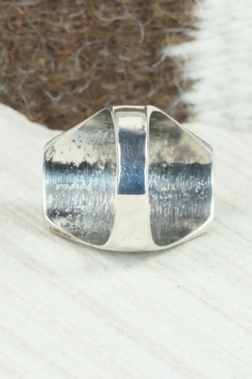 Multi Stone & Sterling Silver Ring - Herbert Kallestewa - Size 11.25