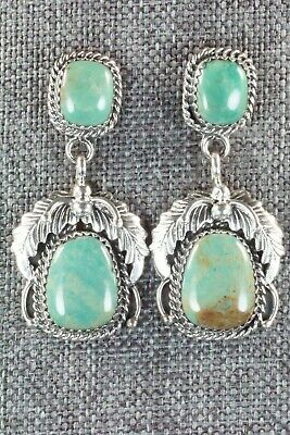 Turquoise & Sterling Silver Earrings - Navajo
