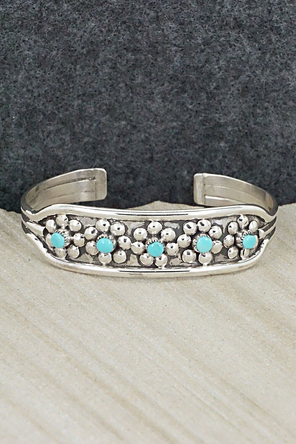 Turquoise & Sterling Silver Bracelet - Ronald Yatsattie