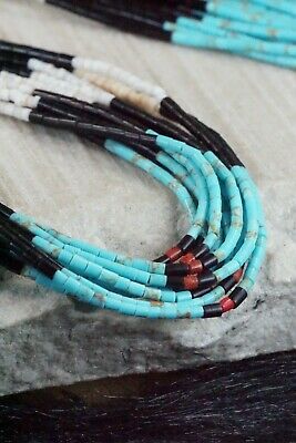 Santo Domingo Turquoise, Coral and Shell Necklace - Esquipula Tenorio