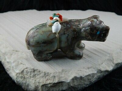 Bear Zuni Fetish Carving - Comosona Family - High Lonesome Trading