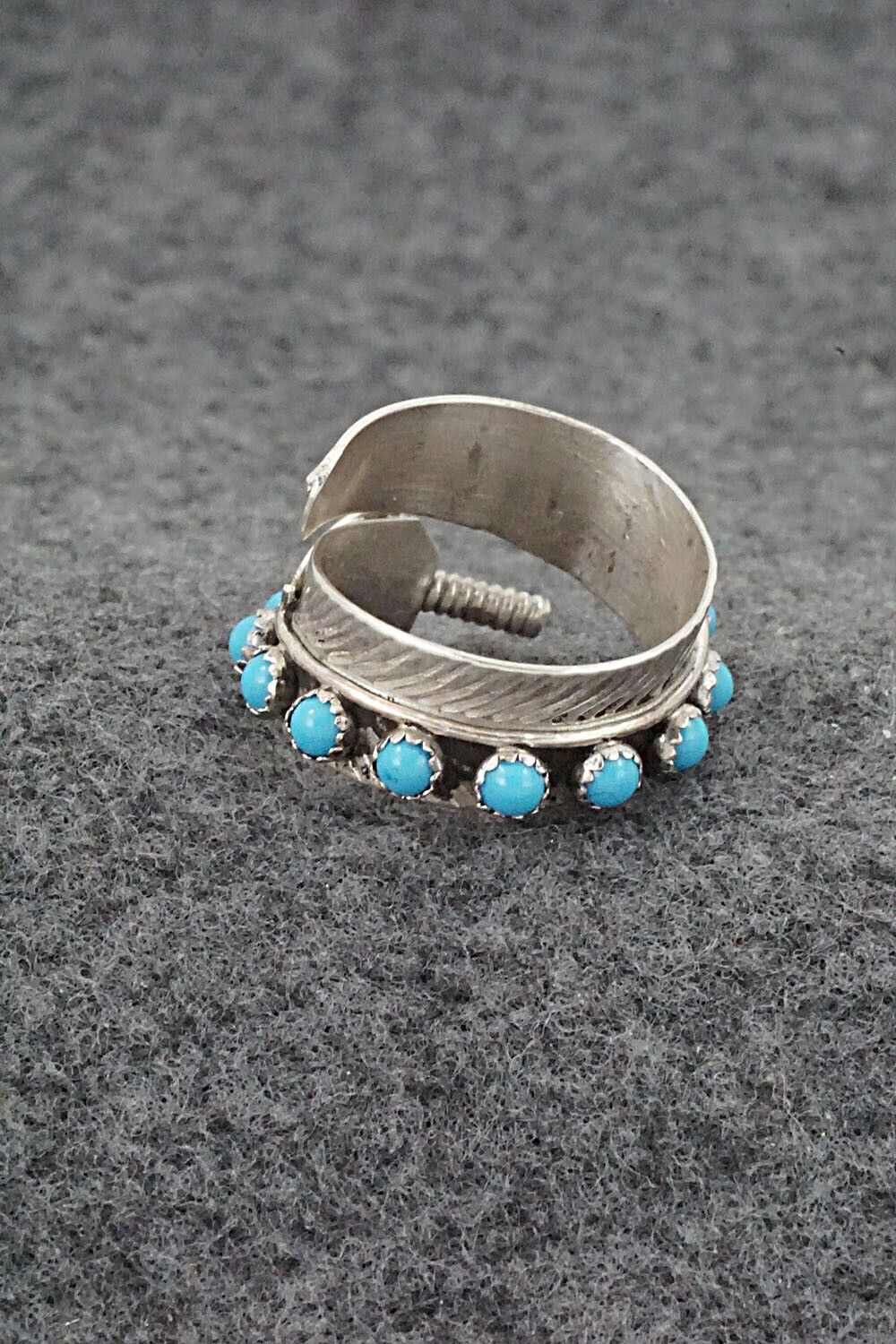 Turquoise & Sterling Silver Ring - Aaron Davis - Size 8.5