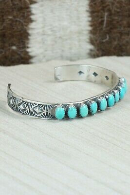 Navajo Turquoise & Sterling Silver Bracelet - Shawn Cayatineto