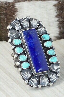 Lapis & Sterling Silver Ring - Shawn Cayatineto - Size 7.5