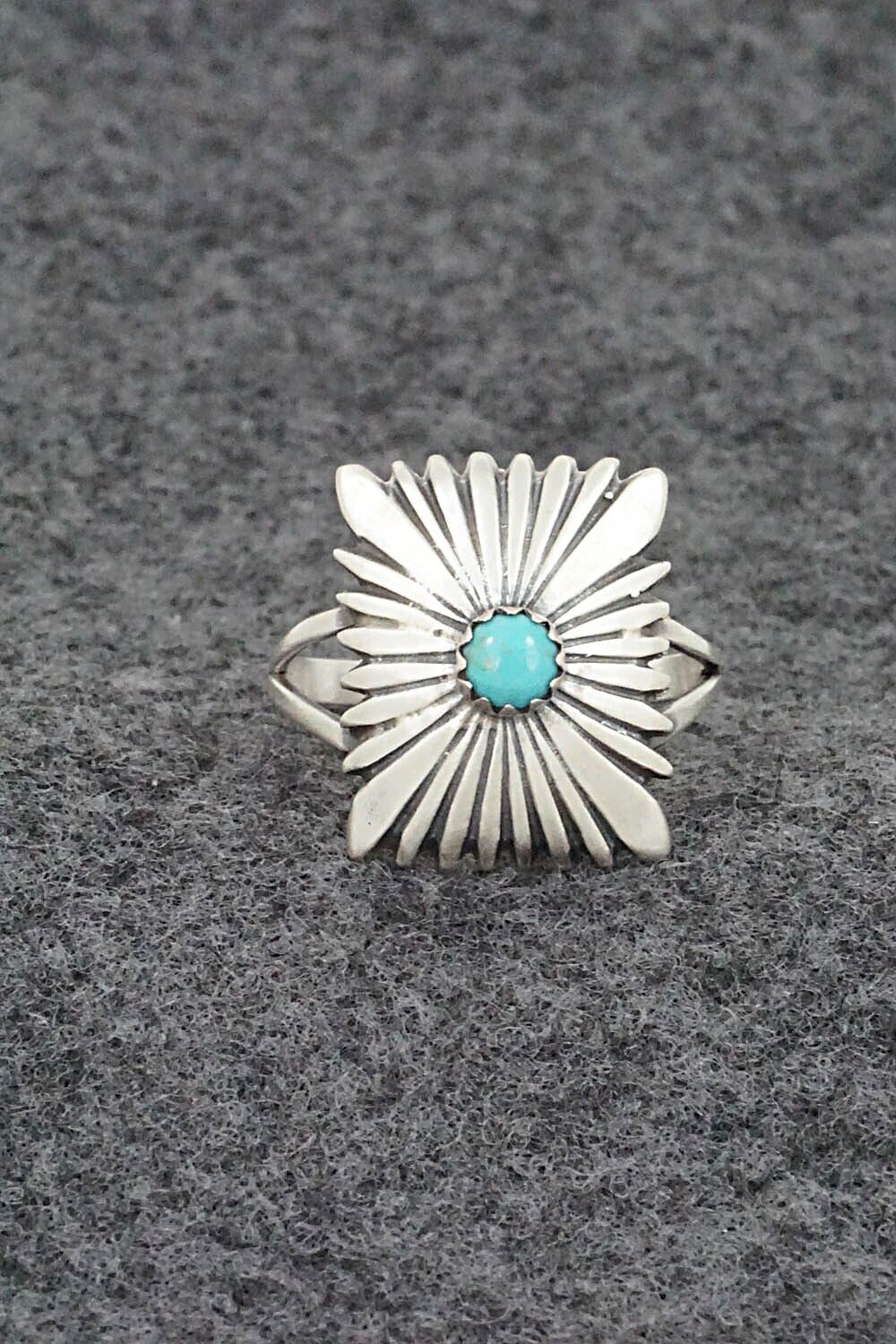 Turquoise & Sterling Silver Ring - Jamie Saunders - Size 6.25