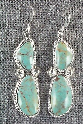 Turquoise & Sterling Silver Earrings - Lee Shorty - High Lonesome Trading