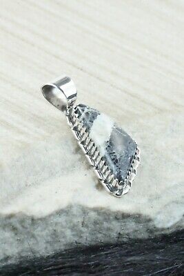 White Buffalo & Sterling Silver Pendant - Alvin Joe