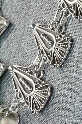 Turquoise & Sterling Silver Squash Blossom and Earrings - Lorena Nez