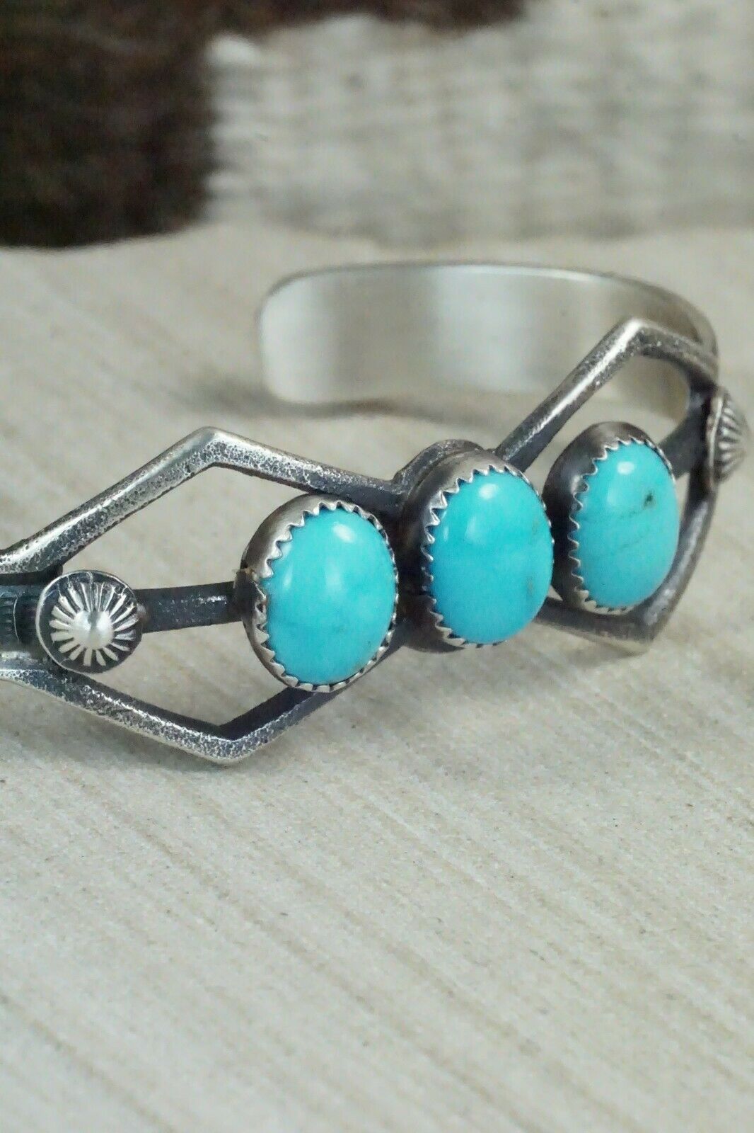 Turquoise and Sterling Silver Bracelet - Eva & Linberg Billah