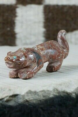 Mountain Lion Zuni Fetish Carving - Cody Nastacio - High Lonesome Trading