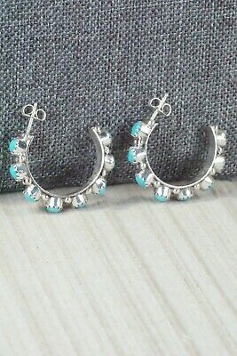 Turquoise & Sterling Silver Earrings - Gaynell Parker - High Lonesome Trading