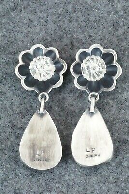 White Buffalo & Sterling Silver Earrings - Lyle Piaso