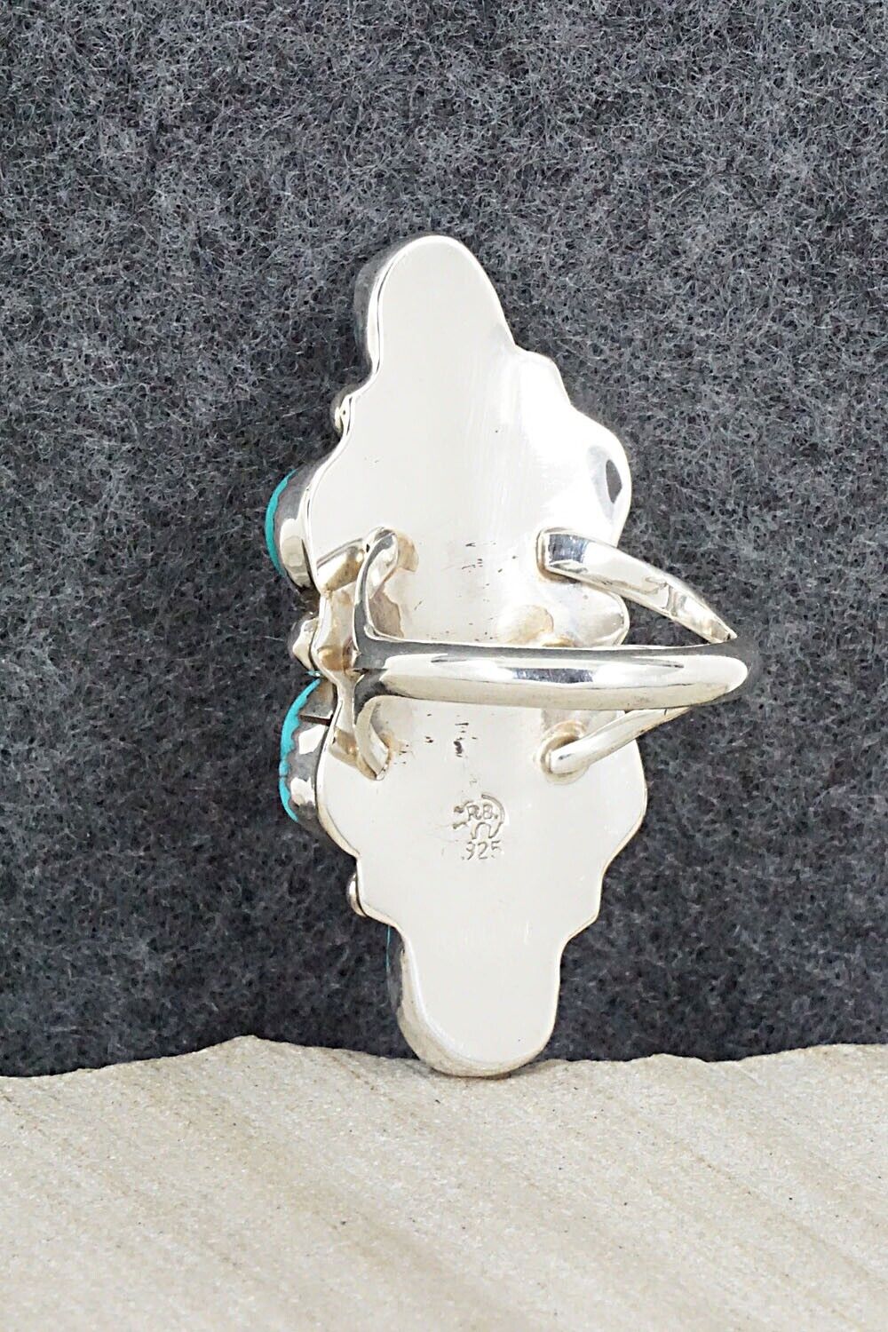 Turquoise Sterling Silver Ring - Roberta Begay - Size 9