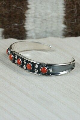 Navajo Coral & Sterling Silver Bracelet - Paul Largo