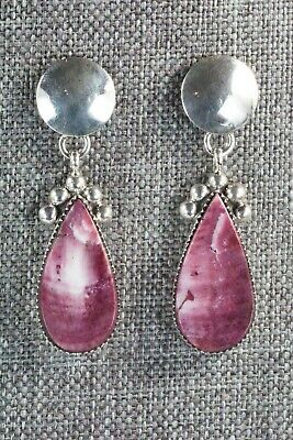 Spiny Oyster and Sterling Silver Earrings - Selina Warner