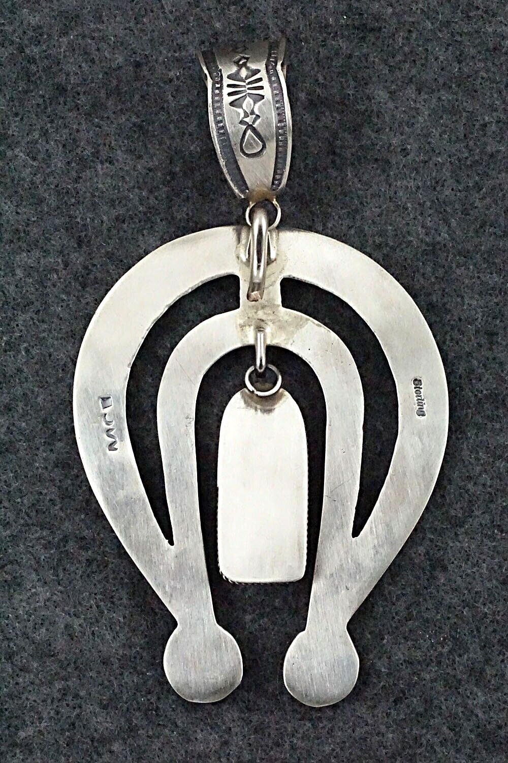 Turquoise and Sterling Silver Pendant - Martha Cayatineto