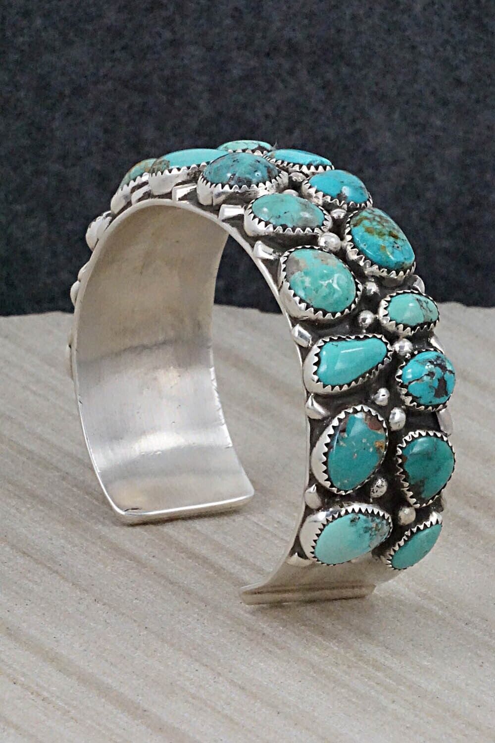 Turquoise & Sterling Silver Bracelet - Priscilla Reeder