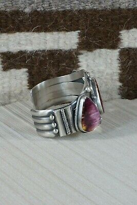 Navajo Spiny Oyster & Sterling Silver Bracelet - Tom Lewis - High Lonesome Trading