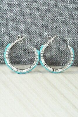 Turquoise & Sterling Silver Earrings - Sheldon Lalio - High Lonesome Trading