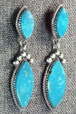Turquoise & Sterling Silver Earrings - Selina Warner - High Lonesome Trading