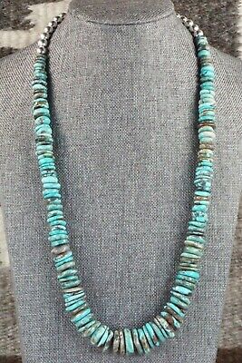 Turquoise & Sterling Silver Necklace - Navajo