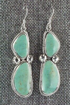 Turquoise & Sterling Silver Earrings - Lee Shorty
