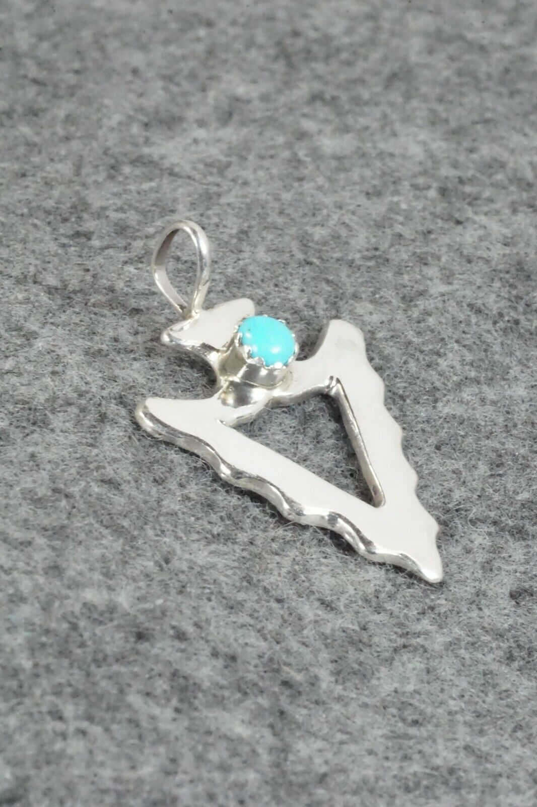 Turquoise & Sterling Silver Pendant - Navajo