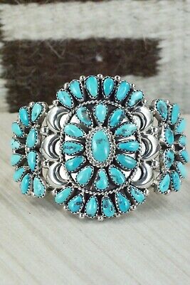 Turquoise and Sterling Silver Bracelet - Eunise Wilson