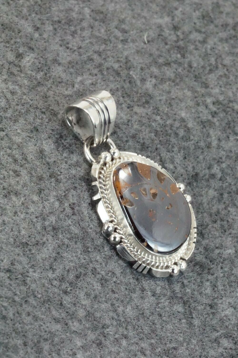 Moroccan Ammonite & Sterling Silver Pendant - Sharon McCarthy
