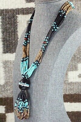 Turquoise, Coral and Shell Necklace - Frank Ortiz